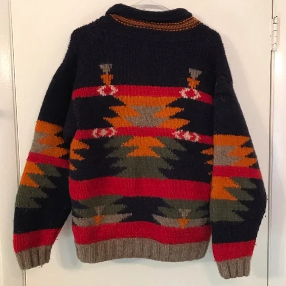 Handmade Ecuadorian Wool Sweater Large - Picture 4 of 5